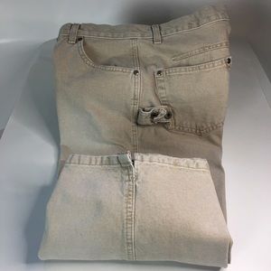 Lee’s Rivered by Lee button fly tan cargo Jean 10P